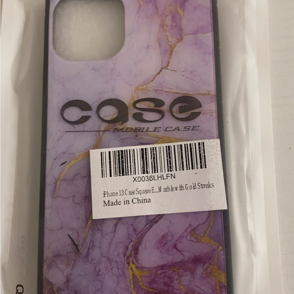 For phone 13 pro square case With Gold Purple and Gold Artistic Phone Case